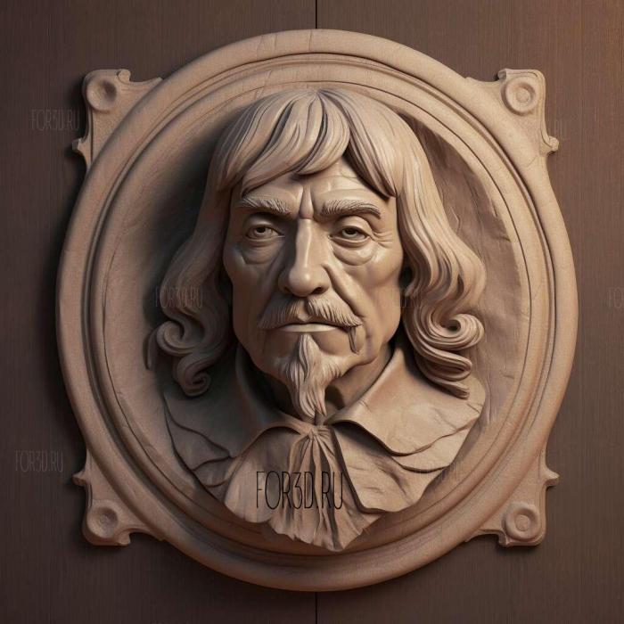 Rene Descartes 1 stl model for CNC